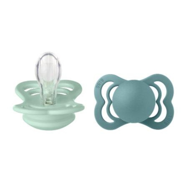 BIBS Couture 2 pk - Silicone Anatomical, Nordic Mint/ Island Sea