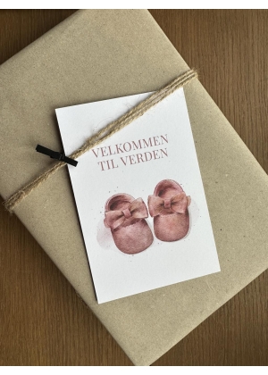 Kort | Velkommen til verden, Rosa | 10x15cm
