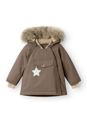Mini A Ture MATWANG fleece lined winter jacket fur, Morel grey
